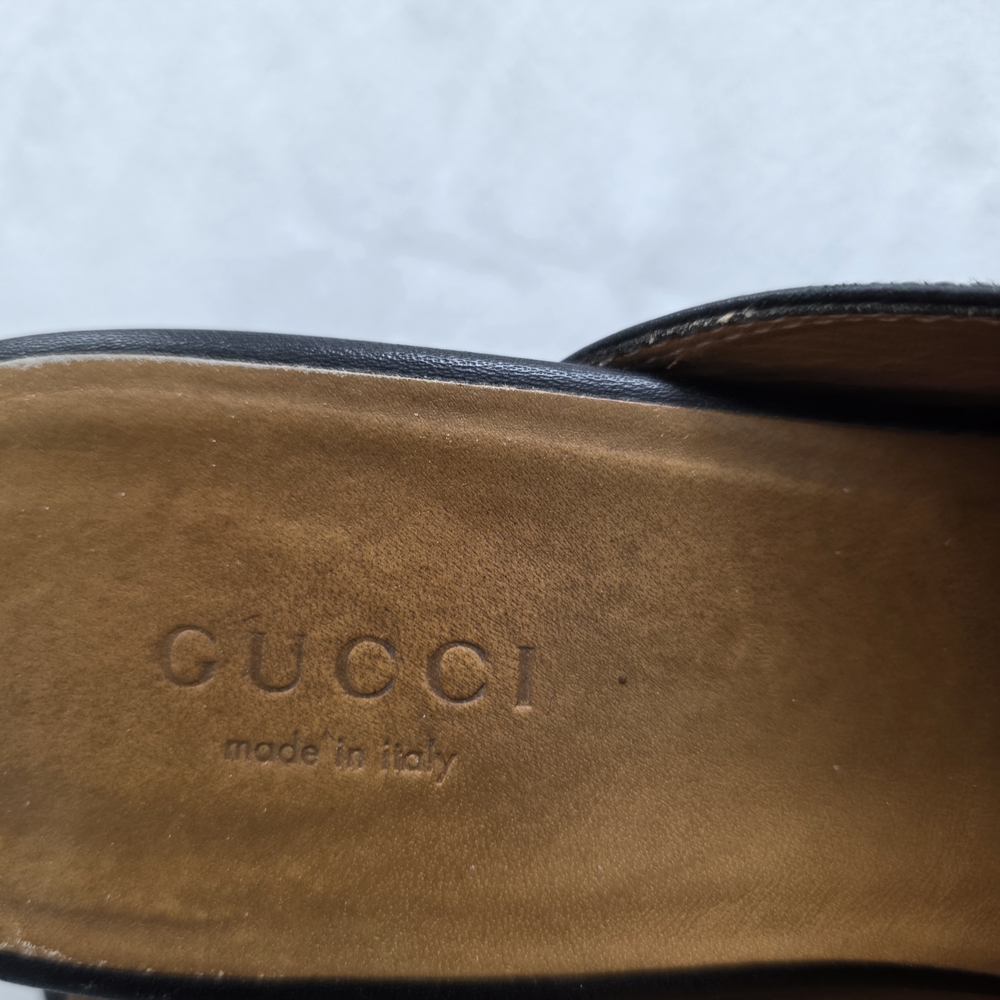 Gucci Princetown Black Slide Mule with Brown Insole - Picture 3 of 8